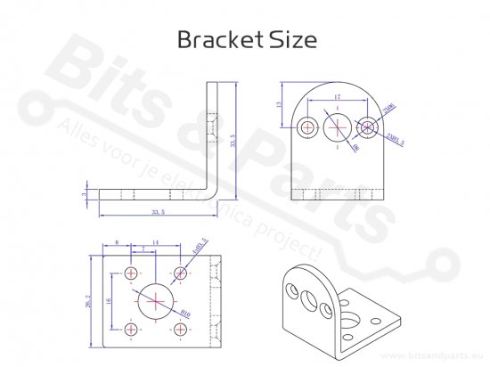 Motor bracket voor JGA25-370 tandwielmotor